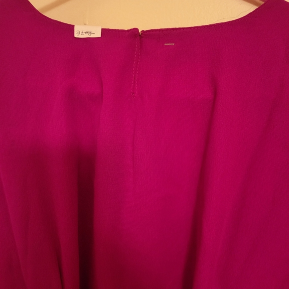 Indian gold embroidered tunic set with tunic, pants and scarf hot pink one size - Picture 15 of 16